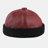 Leather,Style,Street,Trend,Fashion,Solid,Color,WInter,Landlord,Skull