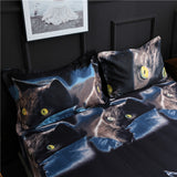 Bedding,Animal,Black,Printing,Quilt,Cover,Pillowcase