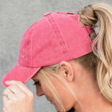 Women,Breaking,Solid,Color,Fashion,Hollow,Ripped,Washed,Denim,Baseball