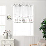 Kitchen,Curtains,Country,Embroidery,Window,Sheer,Voile,Short,Panel,Valance