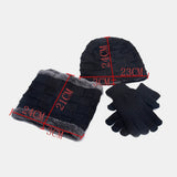 Velvet,Winter,Protection,Headgear,Scarf,Gloves,Knitted,Beanie