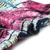 Women,Velvet,Beanies,Colorful,Printed,Bonnet,Scarf