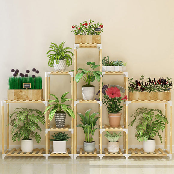 Multifuncitonal,Wooden,Plants,Stand,Follower,Organizer,Shelf,Garden,Display,Holder,Garden,Indoor,Decor