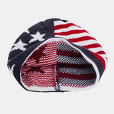 America,Stripe,Pattern,Winter,Outdoor,Daily,Woolen,Beanie