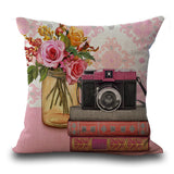 Retro,Style,Decoration,Cushion,Ccover,Square,Cotton,Linen,Pillow