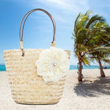 Women,Straw,Woven,Beach,Handbag,Shoulder,Outdoor,Travel