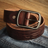 Genuine,Leather,Men's,Casual,Waistband,Waist,Strap,Smooth,Retro