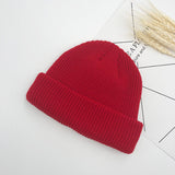 Unisex,Solid,Color,Knitted,Skull,Beanie