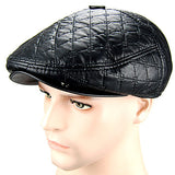 Unisex,Leather,Earflap,Beret,Blank,Embossed,Plush,Lining,Paper,Cabbie