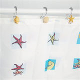 Resin,Decorative,Seashell,Shower,Curtain,Stainless,Steel,Bathroom