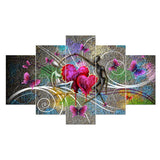 Frameless,Canvas,Print,Abstract,Dancing,Lovers,Modern,Picture,Decor