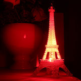 25.5cm,Colors,Changing,Eiffel,Tower,Night,Light,Romantic,Decorative,Lights,Decor