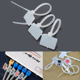 100pcs,White,Nylon,Cable,Label,Strap,Strip,Marking,3X100mm