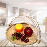 Bamboo,Bread,Basket,Storage,Display,Basket,Cover,Dustproof,Dishes,Fruit
