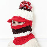 Women,Windproof,Thicken,Velvet,Beanie,Earmuffs,Patchwork