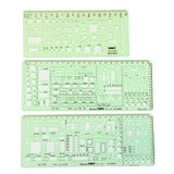 Circles,Squares,Geometric,Formwork,Drawing,Templates,Angle,Ruler,Stencil,Measuring
