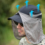 Nylon,Outdoor,Fishing,Climbing,Cover,Protection,Broad,Visor,Baseball,Detachable