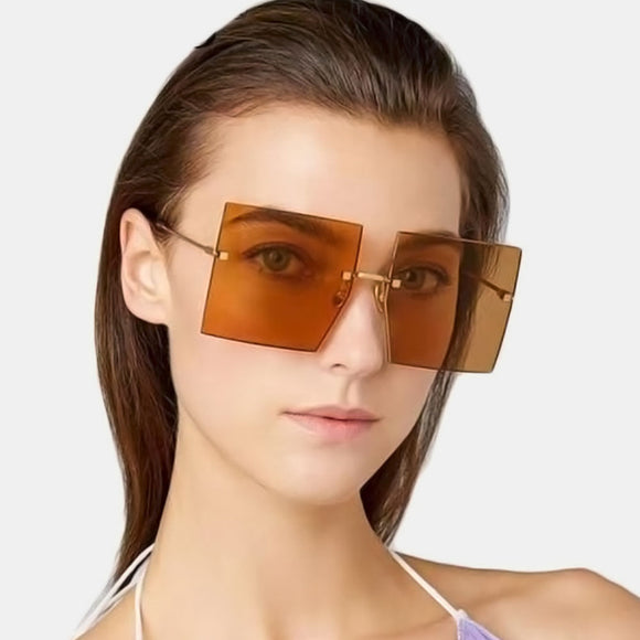 Women,Frameless,Square,Shape,Fashion,Personality,Outdoor,Protection,Sunglasses