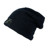 Unisex,Winter,Velvet,Lining,Knitted,Casual,Label,Solid,Slouchy,Skull,Beanie