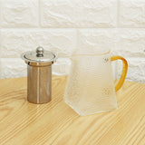 750ml,Clear,Glass,Teapot,Stainless,Infuser,Steeping,Flower