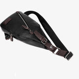 Leather,Sling,Waterproof,Chest,Crossbody,Shoulder,Messenger,Casual,Backpack,Sport,Travel