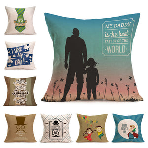 Honana,43x43cm,Father's,Flower,Cotton,Linen,Pillow,Cushion,Cover,Decor