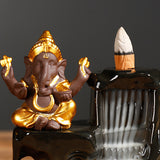 Backflow,Incense,Burner,Ceramic,Waterfall,Smoke,Lucky,Elephant,Incense,Burner,Holder,Decor,Office,Ornament,Incense,Cones