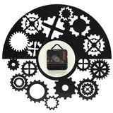 Steampunk,Clock,Gears,Vinyl,Record,Clock,Office,Decor