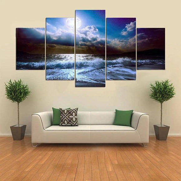 Cascade,River,Painting,Picture,Decoration,Without,Frame,Including,Installa