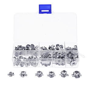 Suleve,80Pcs,Plated,Steel,Pronged,Blind,Insert,Assortment