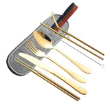 Portable,Steel,Tableware,Dinnerware,Travel,Cutlery