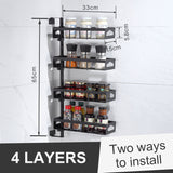 Jiexing,Layers,Rotating,Spice,Adjustable,Height,Kitchen