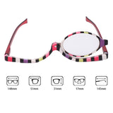 Rotatable,Reading,Glasses,Enlarged,Folding,Makeup,Eyeglasses,Women