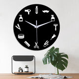 Emoyo,ECY027,Creative,Haircut,Pattern,Clock,Clock,Office,Decorations