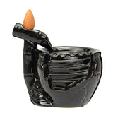 Black,Ceramic,Waterfall,Incense,Burner,Buddhist,Backflow,Censer,Holder,Cones