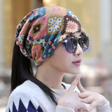 Women,Hedging,Skullies,Beanies,Bonnet,Double,Layer,Windproof,Cotton,Scarf