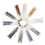 10Pcs,Natural,Clear,Glass,Crystals,Essential,Gemstone,Roller,Balls,Chips,Bottles