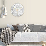 Loskii,CC014,Creative,Marble,Pattern,Clock,Clock,Quartz,Clock,Office,Decorations
