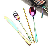 Stainless,Steel,Cutlery,Knifes,Spoon,Outdoor,Dinnerware,Tableware,Storage