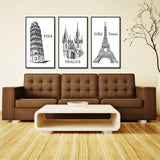 Miico,Painted,Three,Combination,Decorative,Paintings,Architecture,Decoration