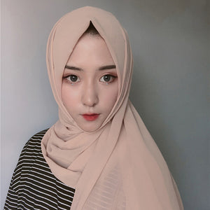 Women,Solid,Color,Scarf,Hijab,Chiffon,Scarf