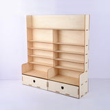 Multi,Layers,Wooden,Paint,Laser,Cutting,Modular,Painting,Holder,Drawer,Pigment,Bottle,Brush,Storage,Decor