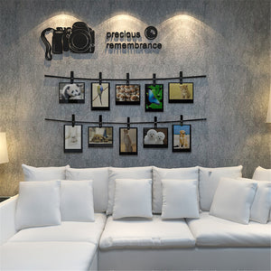 Family,Crystal,Photo,Frame,Pictures,Collage,Decal,Sticker,Decor