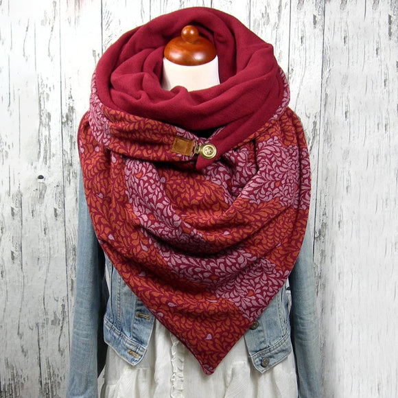Women,Cotton,Thick,Winter,Outdoor,Casual,Floral,Pattern,Scarf,Shawl