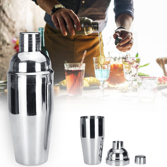 750ML,Stainless,Steel,Cocktail,Shaker,Mixer,Maker,Drink,Holder,Container