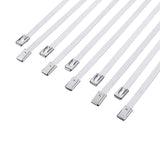 100Pcs,4.6x200mm,Stainless,Steel,Exhaust,Coated,Locking,Cable