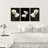 Miico,Painted,Three,Combination,Decorative,Paintings,Botanic,White,Flower,Decoration