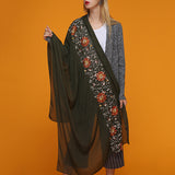 Women,Linen,Handcraft,Embroidery,Printting,Scarves,Fashion,Summer,Outdoor,Flower,Shawl,Scarf