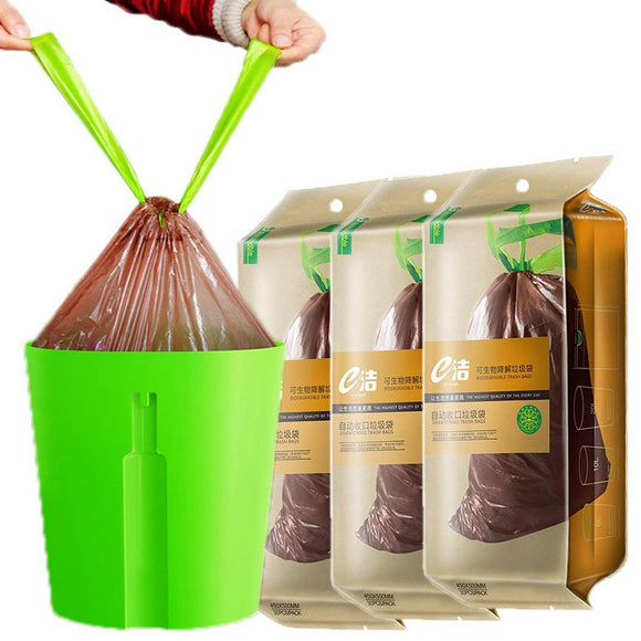 Biodegradable,Garbage,Trash,Kitchen,Dustbin,Drawstring,SolidBag,Degradable,Portable