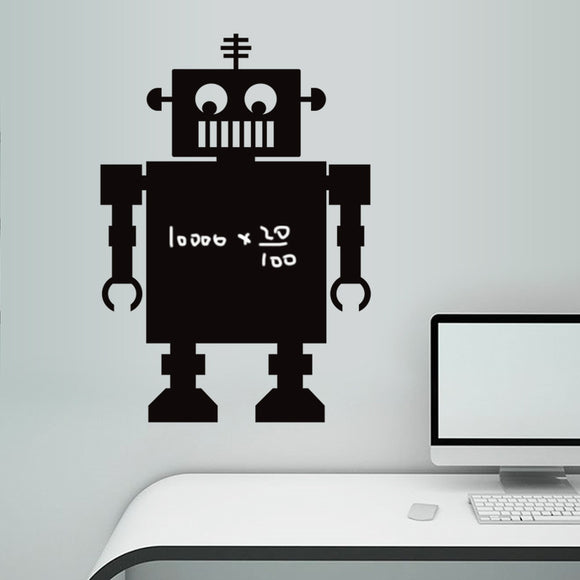 70X50CM,Blackboard,Black,Robot,Sticker,Decoration